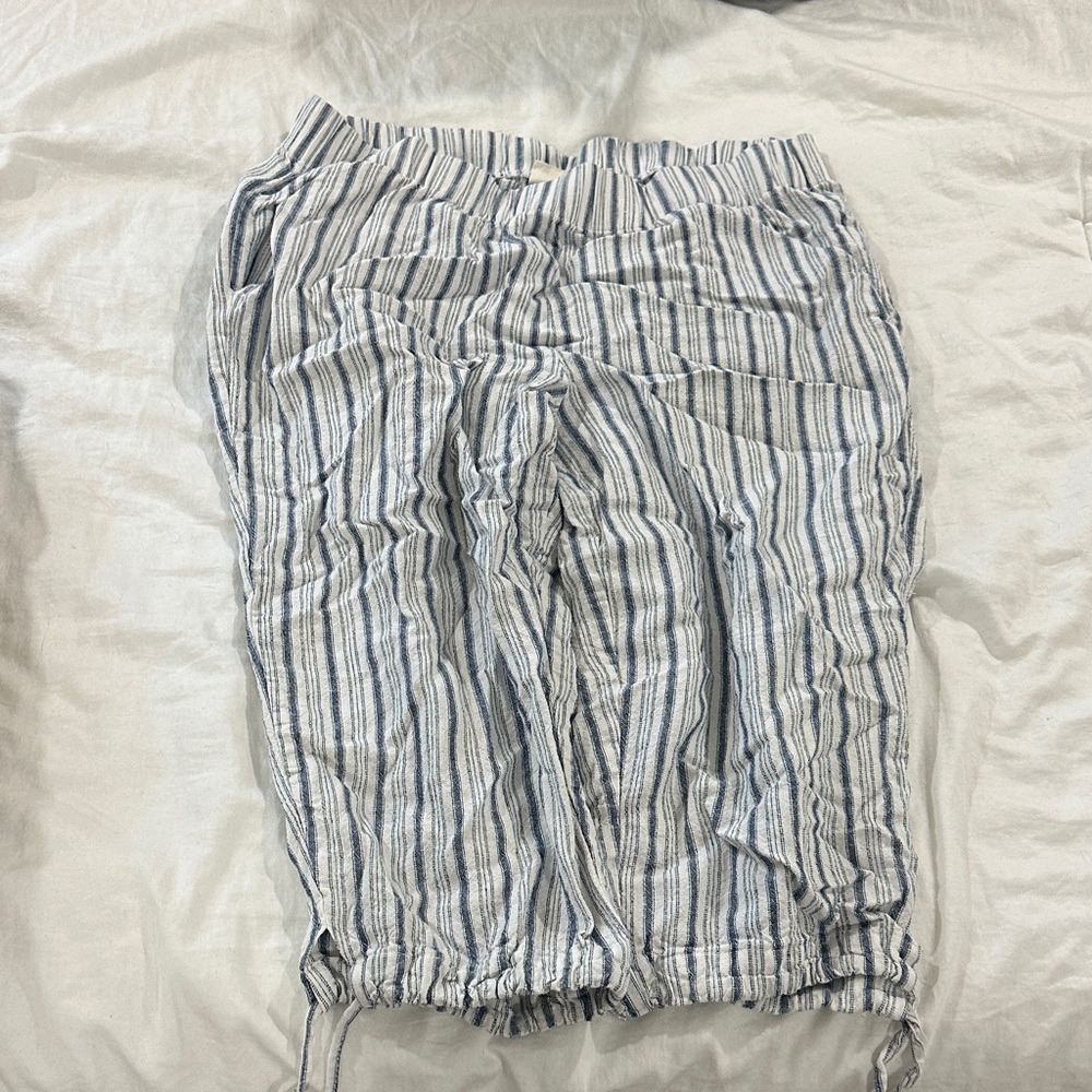 Striped Blue and White Men Shorts